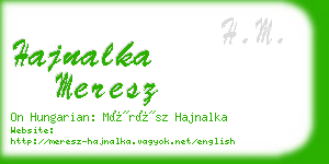 hajnalka meresz business card